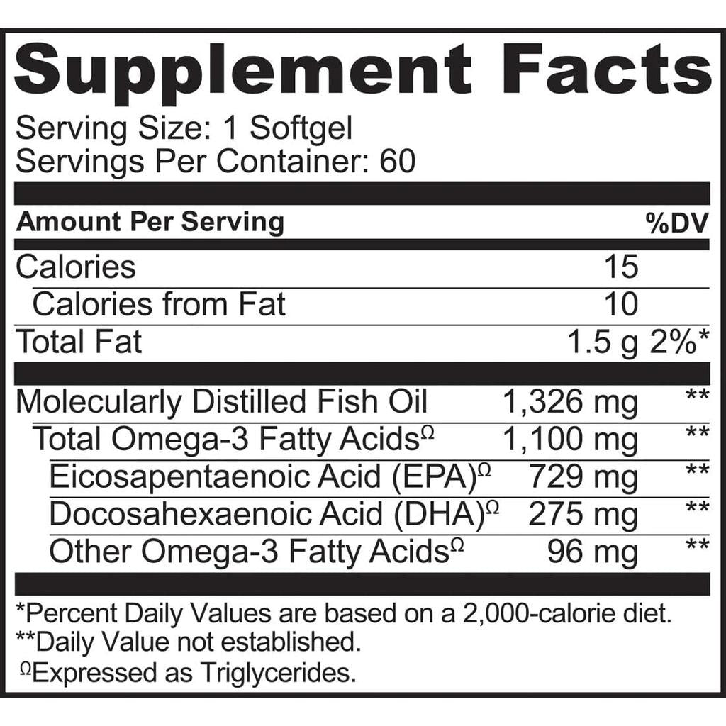 Naturelo Triglyceride Omega-3 Softgel, high potency fish oil supplement with exceptional purity for optimal absorption