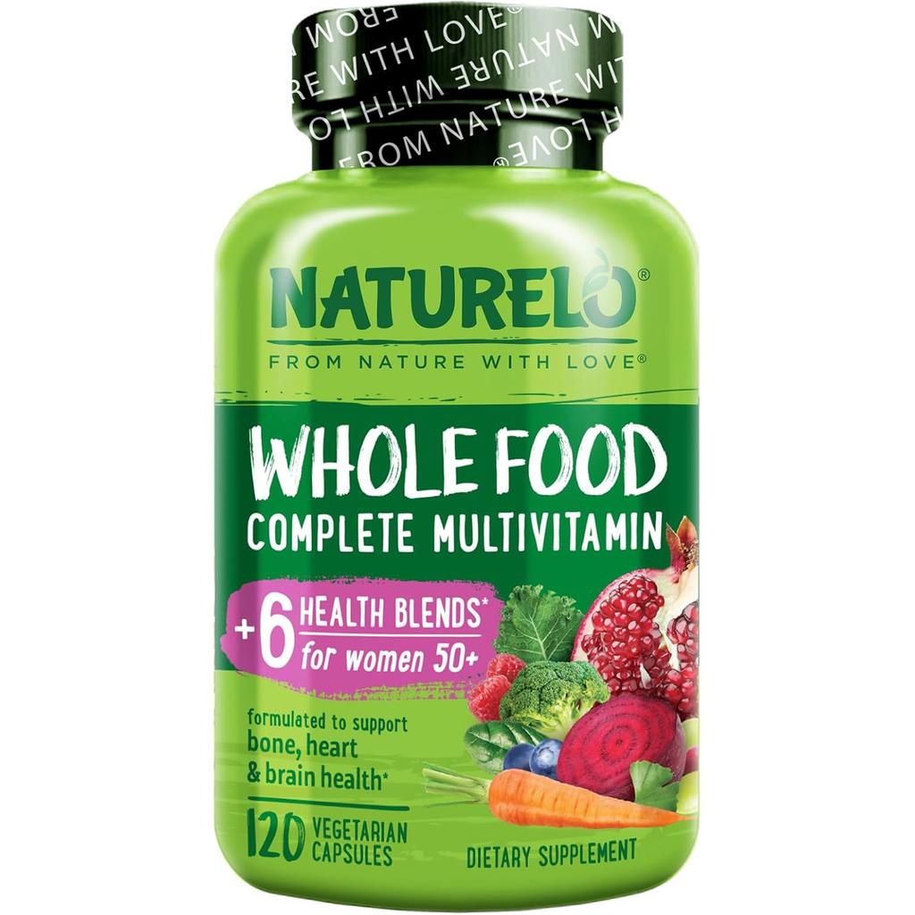 Naturelo Whole Food Multivitamin for Women 50+, beneficial for mature women's health needs