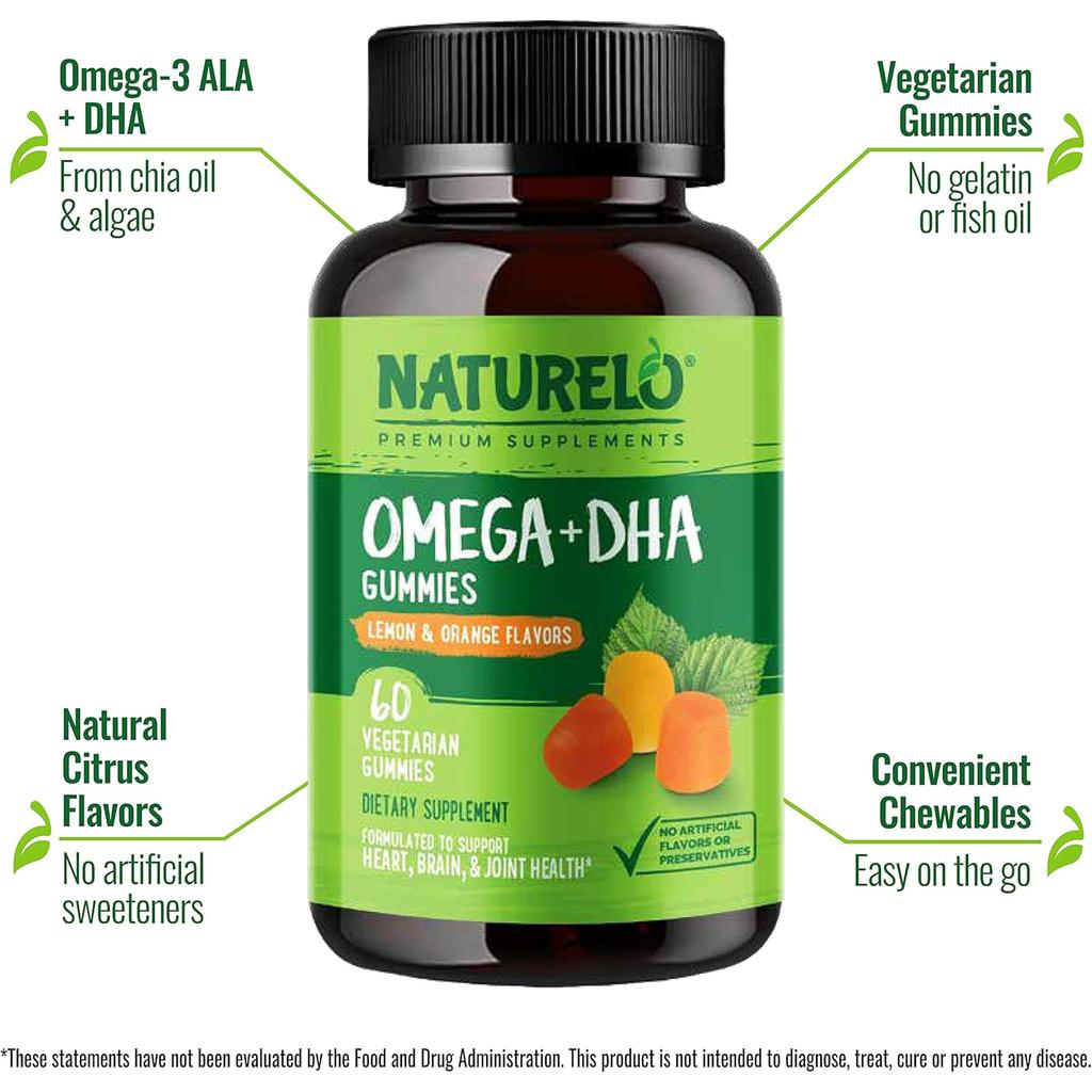 Naturelo Omega-DHA Gummies for brain health and wellness support, image 4