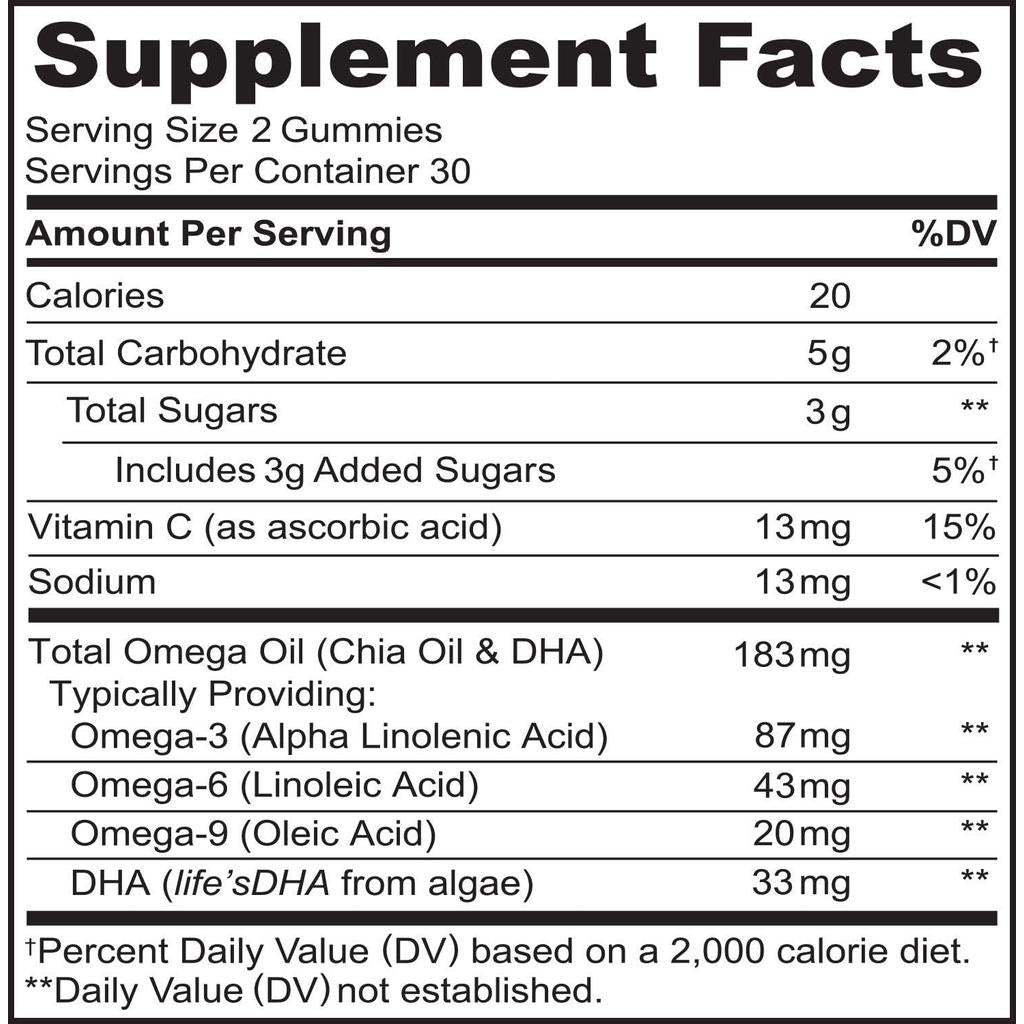 Naturelo Omega-DHA Gummies - Nutritious supplement for brain support and heart health
