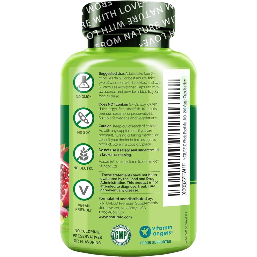 Naturelo plant-based multivitamin for daily vitality