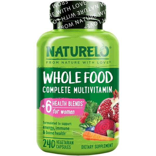 Naturelo Whole Food Multivitamin for Women - Nutrient-rich supplement supporting overall wellness, energy, and digestion