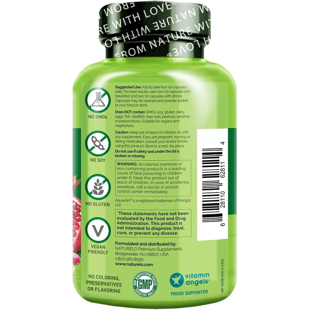 Naturelo Whole Food Multivitamin for Women promoting energy, brain, heart, and eye health