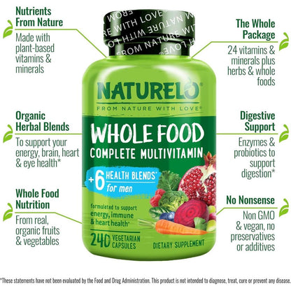 Naturelo whole food multivitamin for immune and bone health