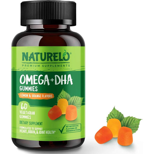 Naturelo Omega DHA Gummies, ideal for boosting heart health and brain function