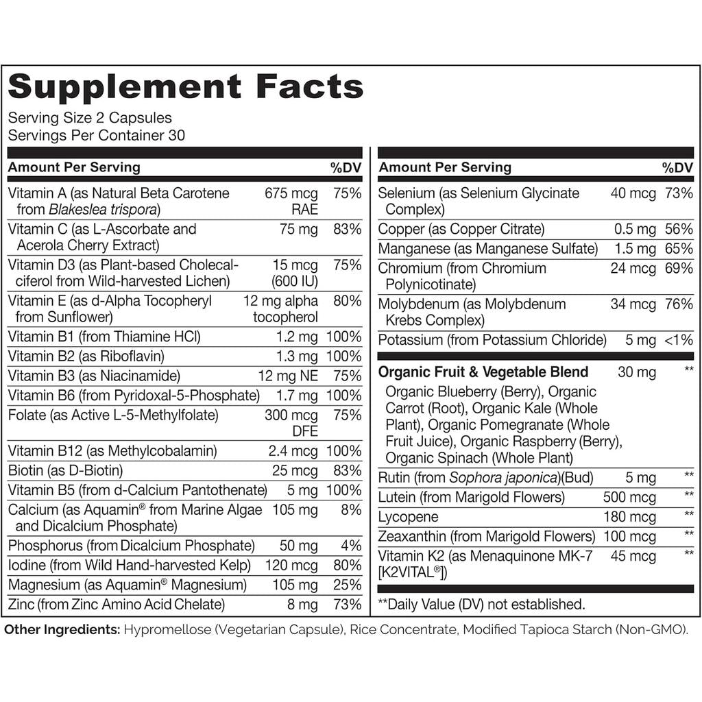 Naturelo daily wellness supplement with plant-based nutrients