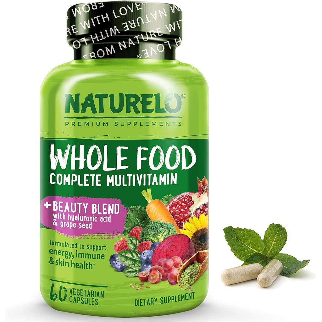 Naturelo Whole Food Multivitamin Beauty Blend, nourishing skin, hair, nails with organic ingredients and antioxidants