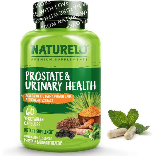 Naturelo Prostate & Urinary Health supplement - Plant-based capsules for aging men's health