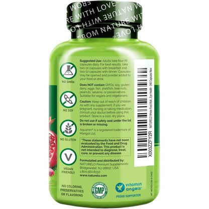 Naturelo Whole Food Multivitamin for Men 50+ for enhanced energy, brain, heart, and eye health