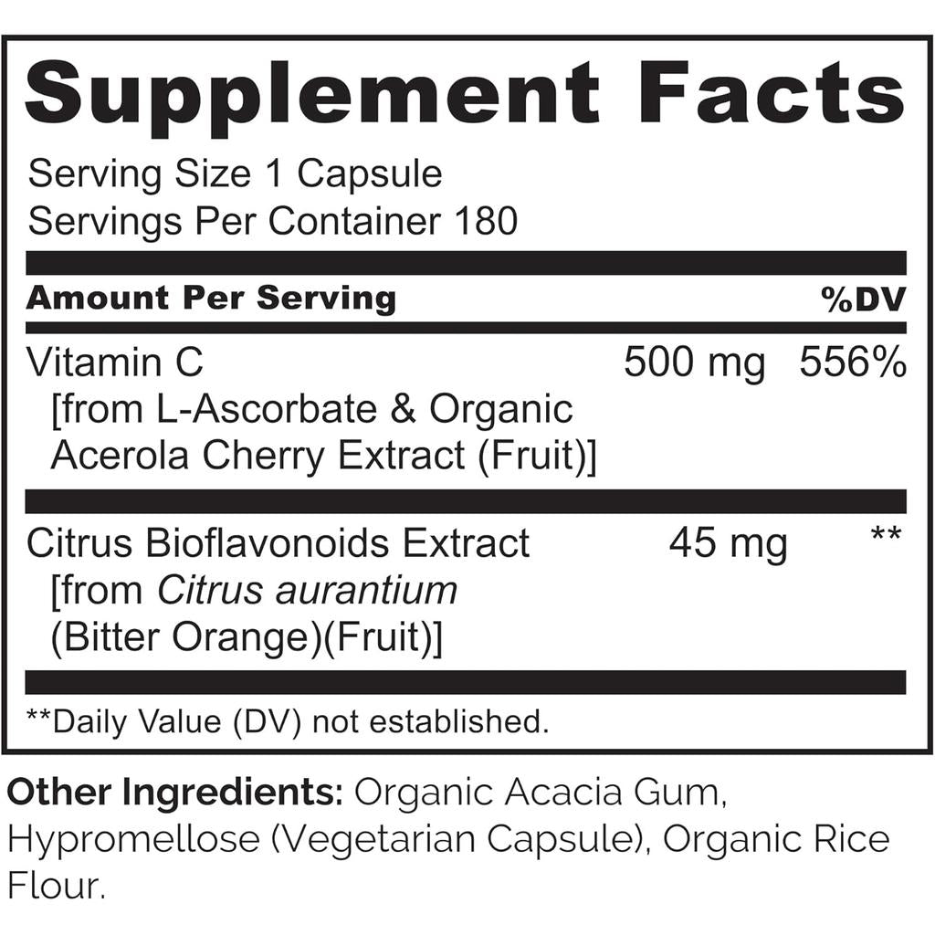 Naturelo Vitamin C with Acerola Cherries and Citrus Bioflavonoids - Boost immunity and skin health - Image 7