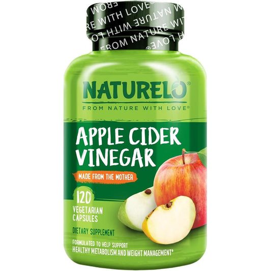 Naturelo Apple Cider Vinegar Supplement for Blood Sugar Balance & Ketosis Support