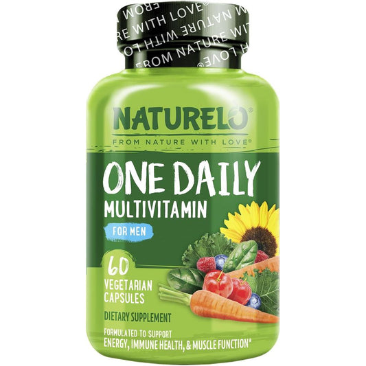 Naturelo One Daily Multivitamin for Men: Plant-Based Bioactive Formula for Vitality & Immune Support