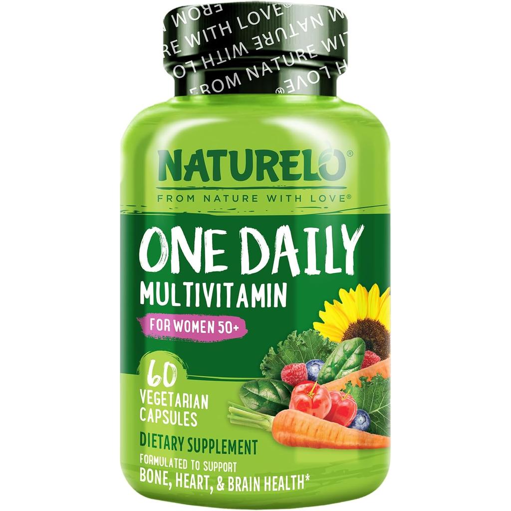 Naturelo One Daily Multivitamin for Women 50+ - Plant-Based Whole Food Nutrition for Healthy Aging and Vitality