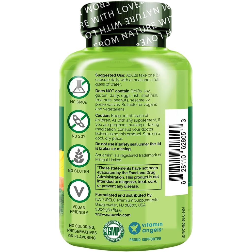 Naturelo Women's 50+ Multivitamin: Plant-Based, Bioactive, Healthy Aging Formula - All-in-One Daily Support for Vitality & Im