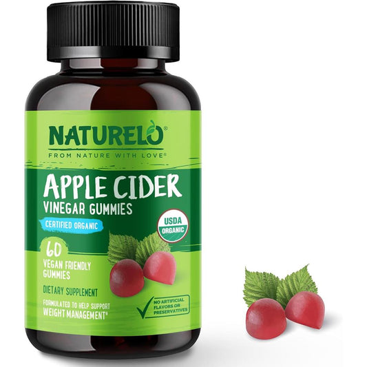 Naturelo Organic Apple Cider Vinegar Gummies - Metabolism Support and Weight Management*