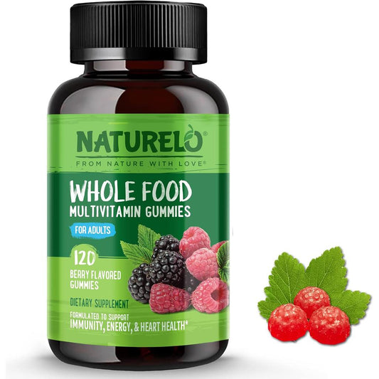 Naturelo Whole Food Vitamin Gummies for Adults - Natural Fruit Sweeteners, Vegan Formula