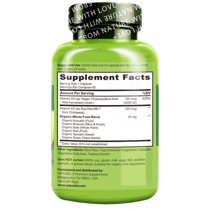Vegan Vitamin K2 & D3 Supplements
