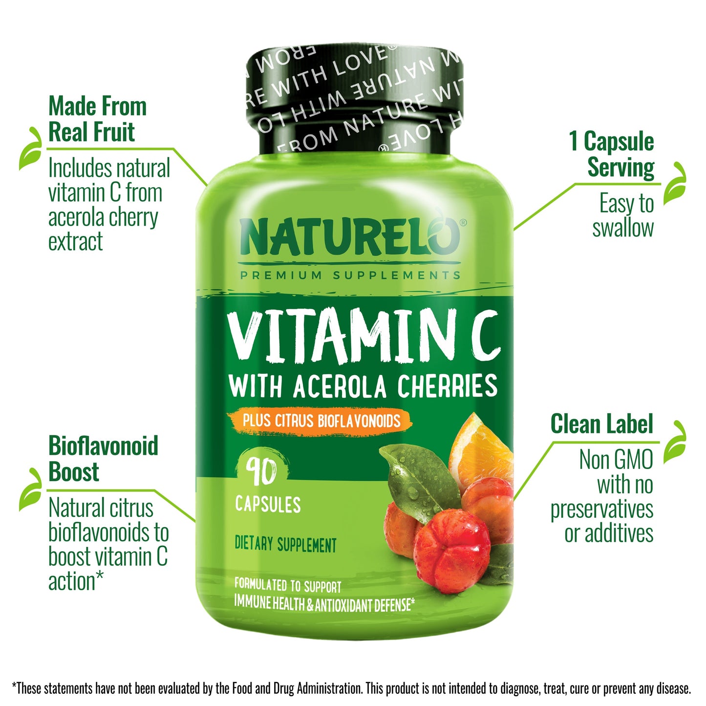 Vitamin C with Acerola Cherries & Citrus Bioflavonoids - 90 ct