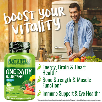 One Daily Multivitamin for Men - Vegan Friendly, Plant-Based, Whole Food Vitamin